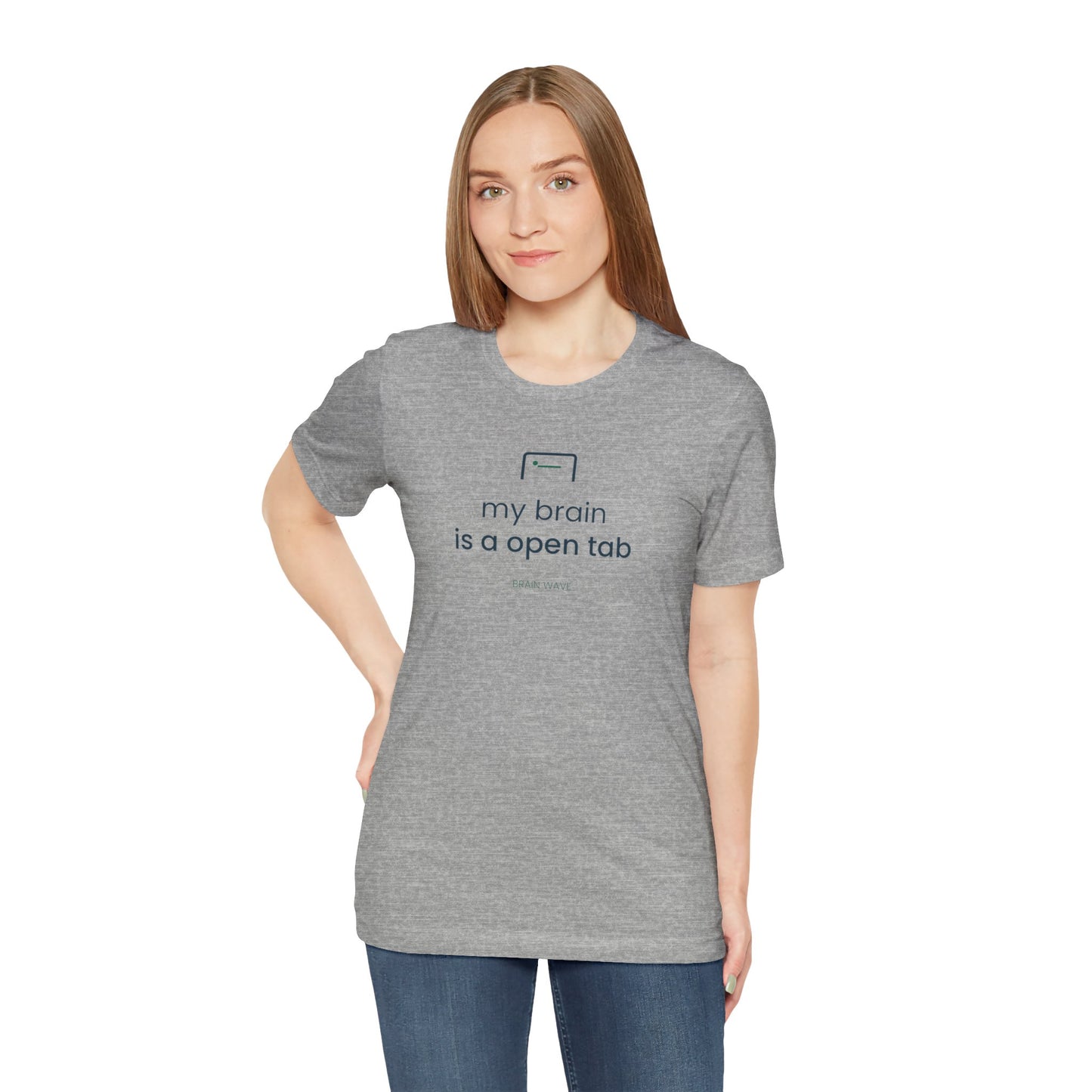 My Brain Is an Open Tab Minimalist ADHD Tee | Neurodivergent Shirt | Brain Wave