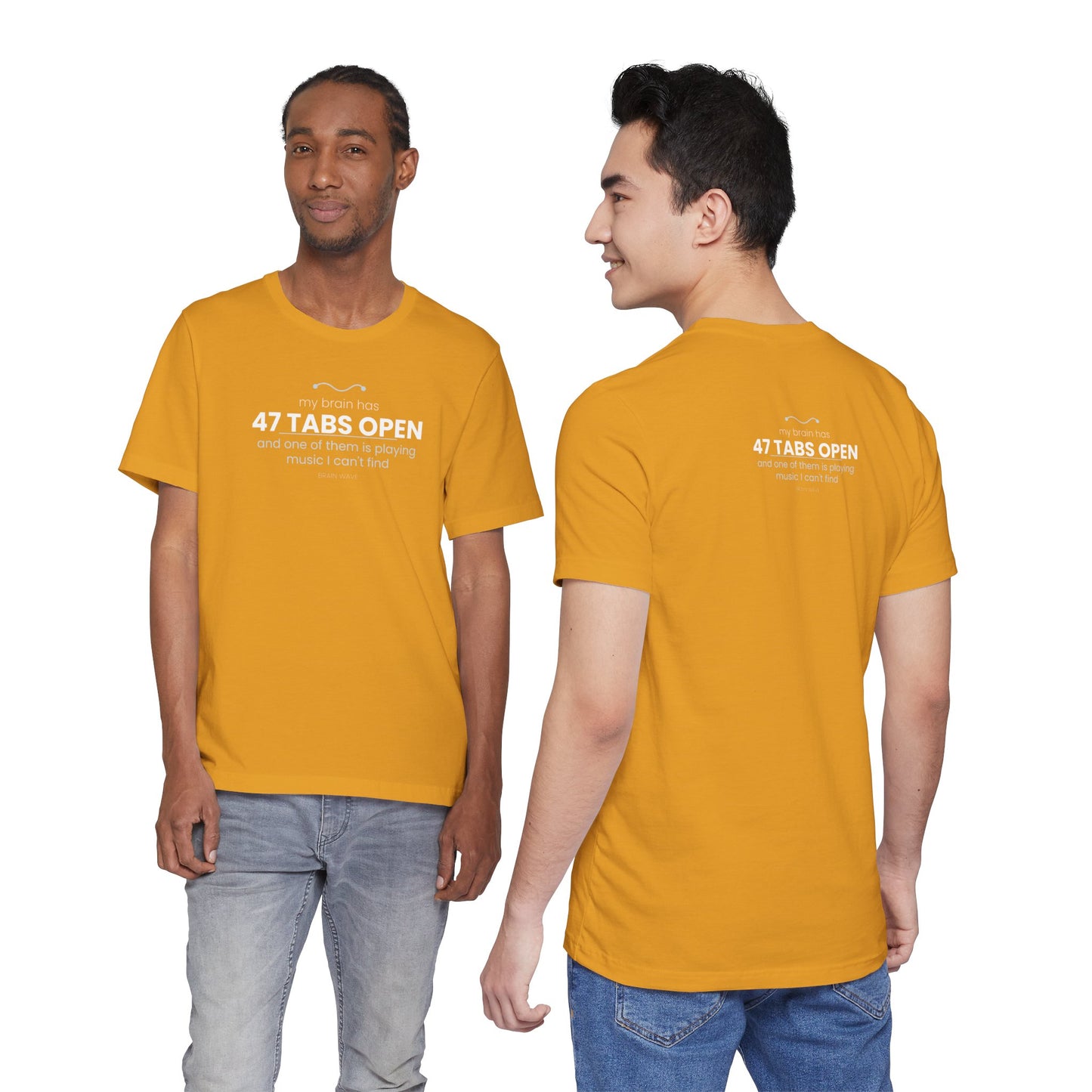 47 Tabs Open T-Shirt — Funny Brain Overloaded Tee