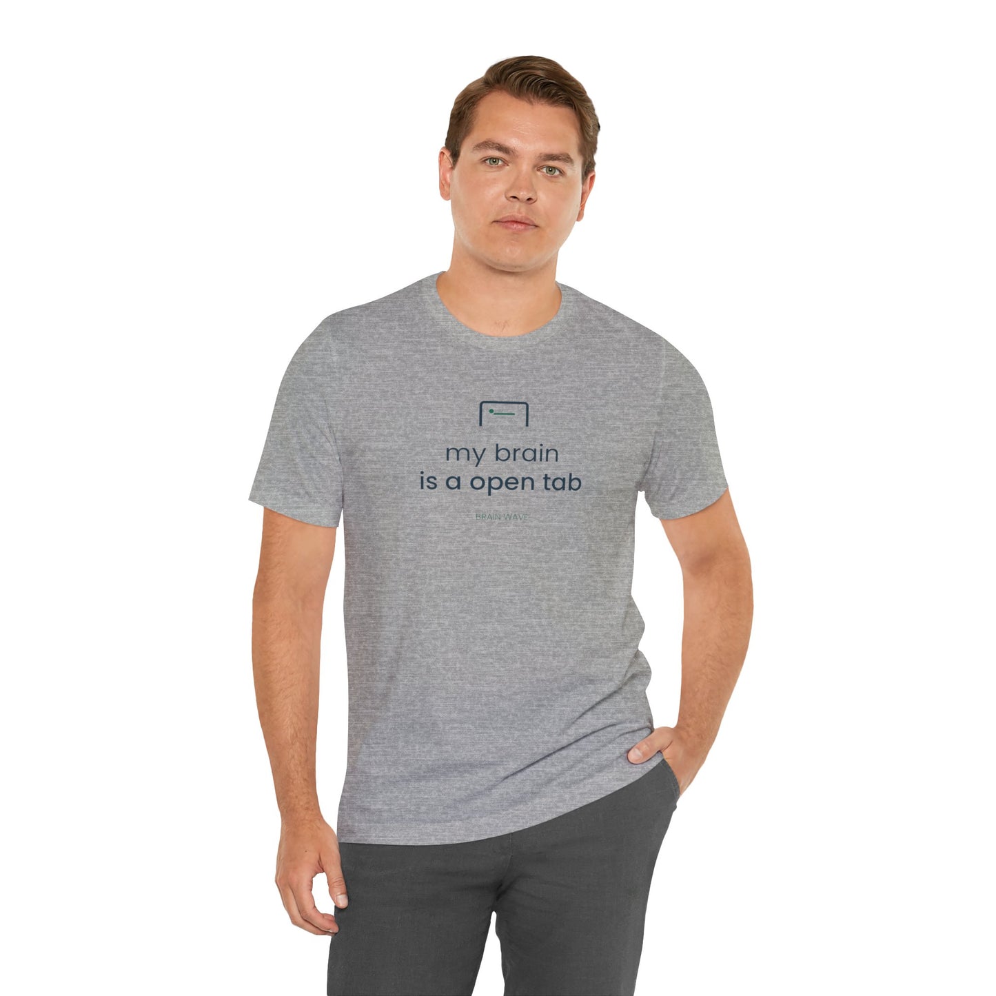 My Brain Is an Open Tab Minimalist ADHD Tee | Neurodivergent Shirt | Brain Wave