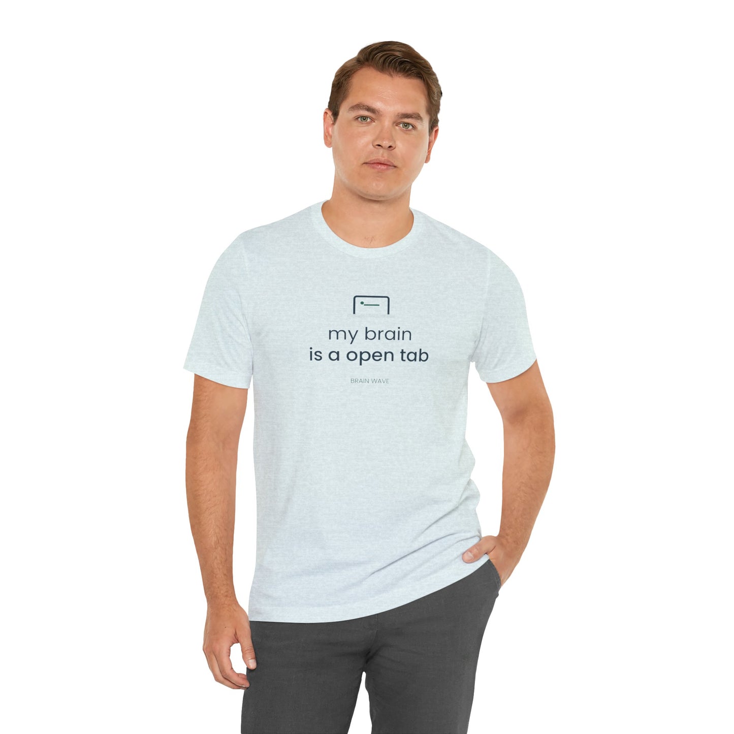 My Brain Is an Open Tab Minimalist ADHD Tee | Neurodivergent Shirt | Brain Wave