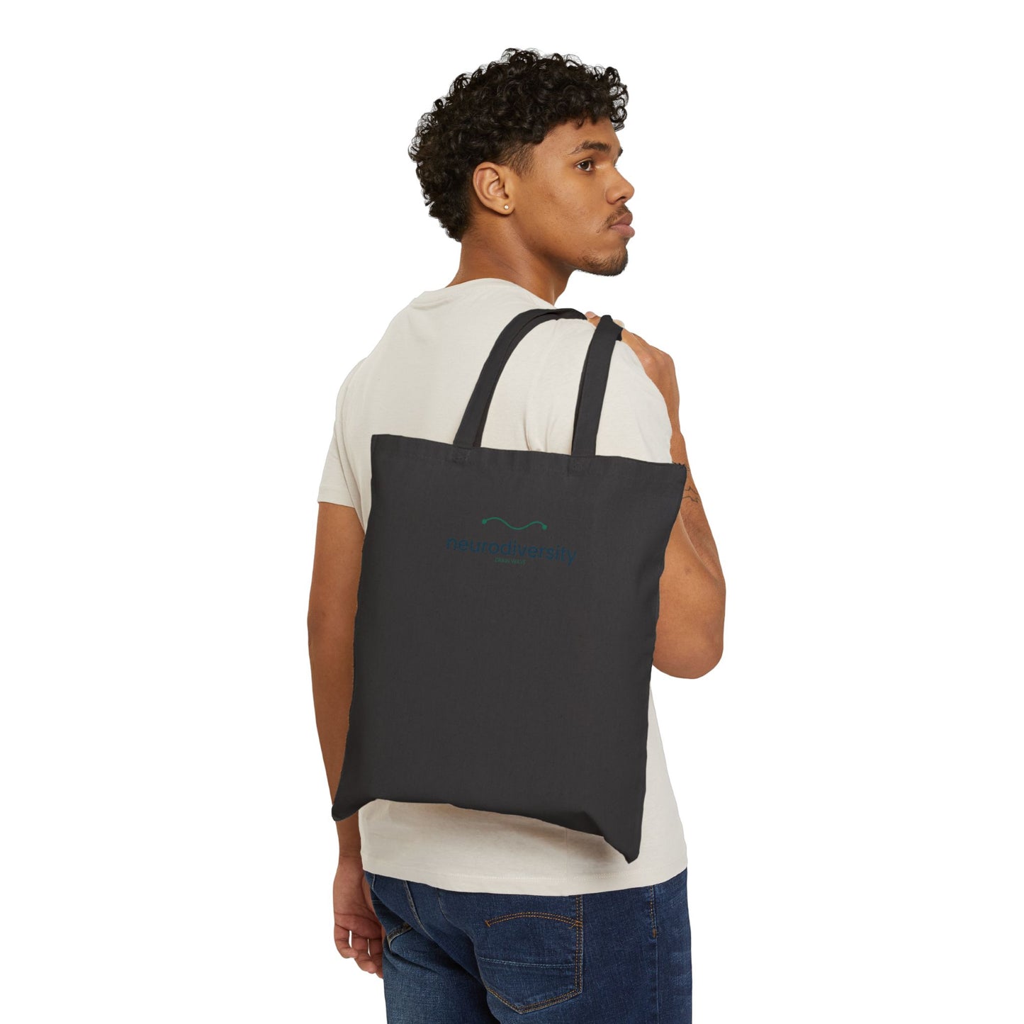 Neurodiversity Canvas Tote Bag — Minimalist Awareness Grocery & Book Tote